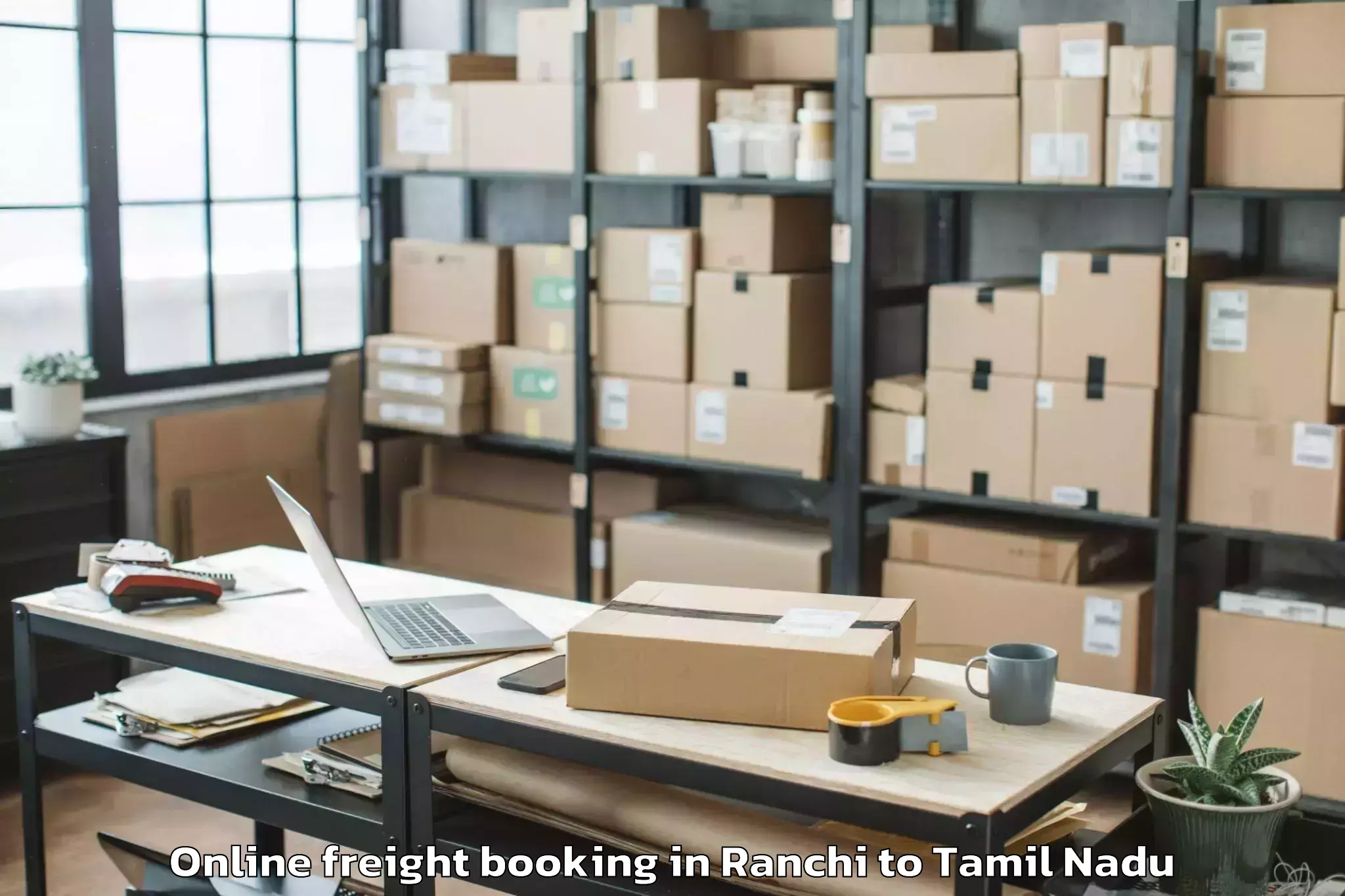 Trusted Ranchi to Ponneri Online Freight Booking